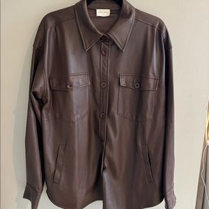 Alie Rose Faux Leather Shacket